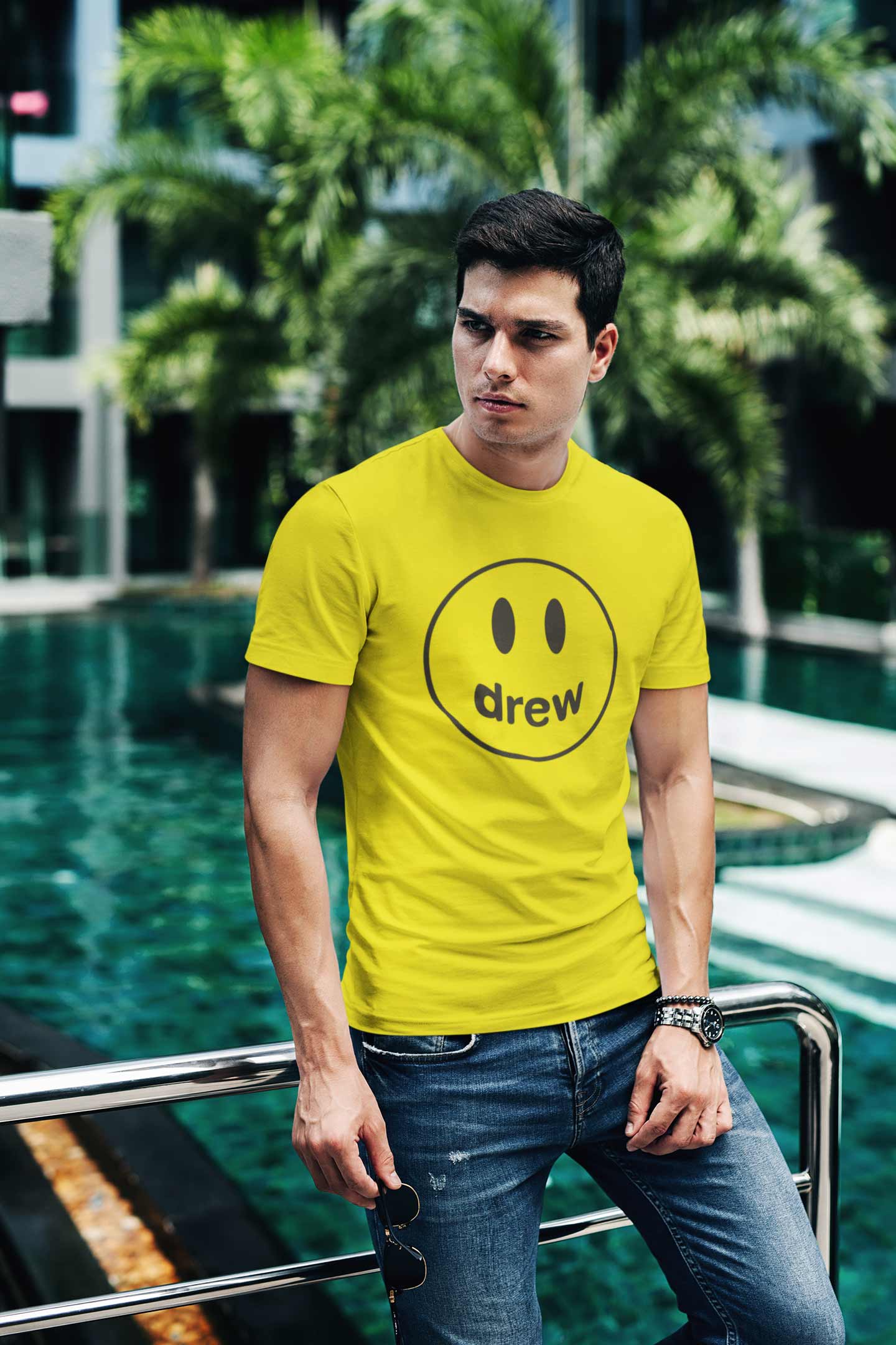 Drew_Yellow T-Shirts For Men