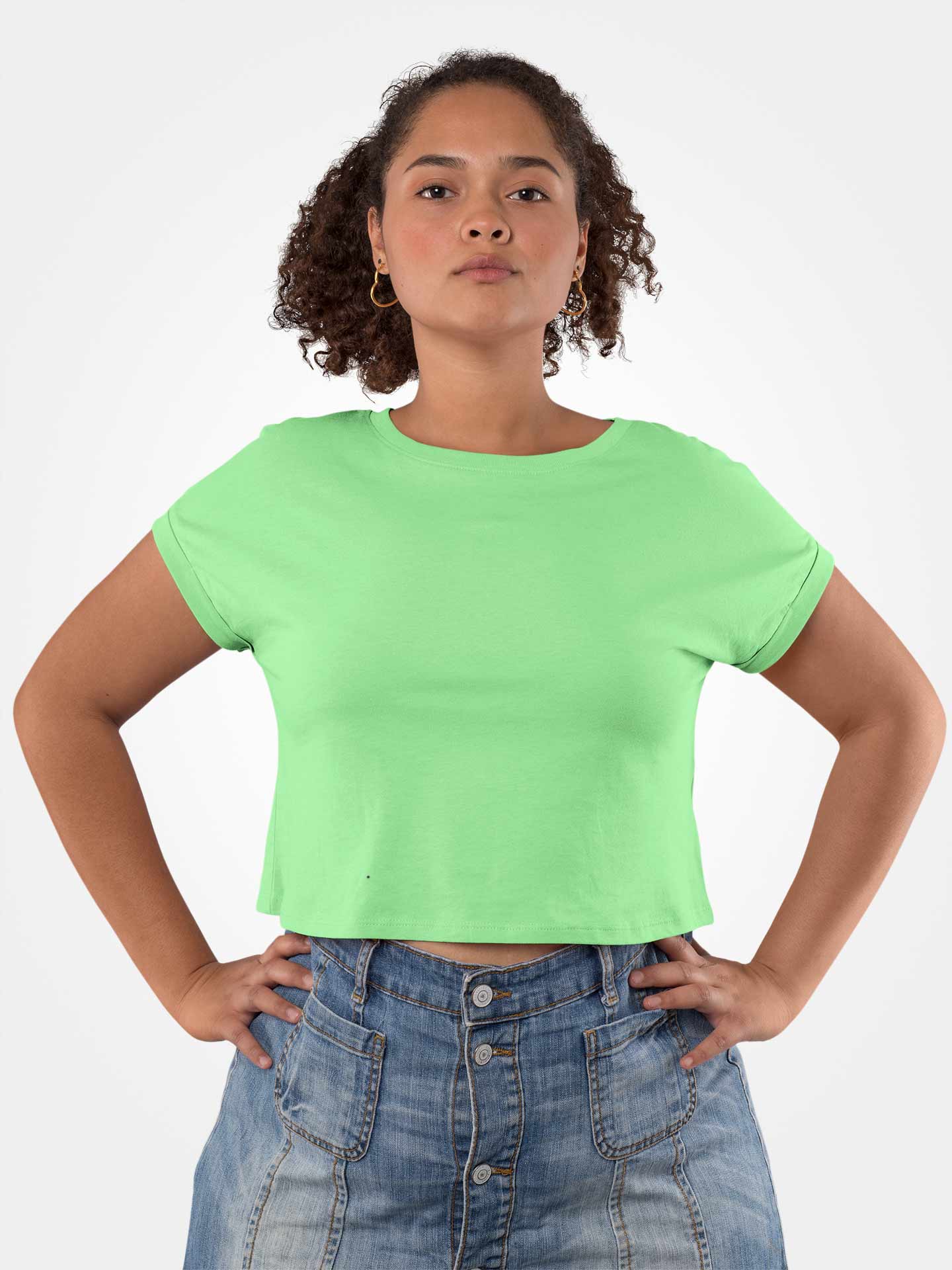 Pista Round Neck Crop Top