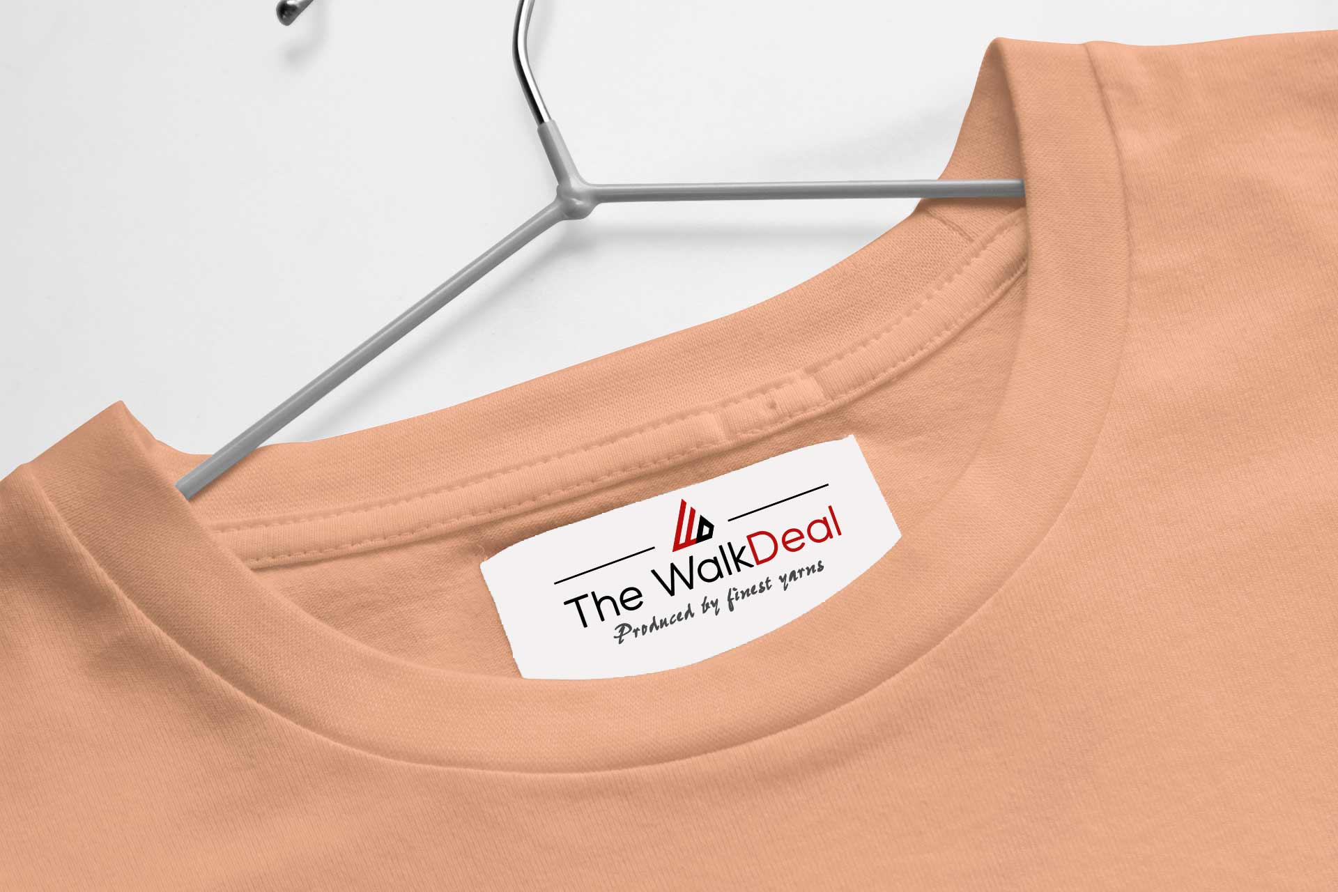 Peach Round Neck T-Shirt For Men