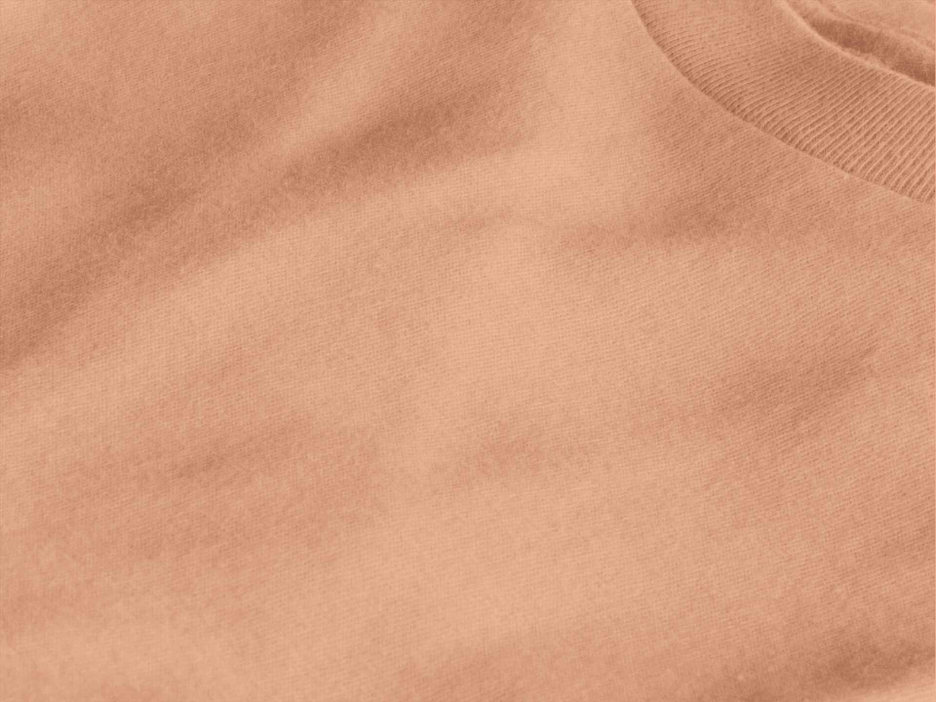 Peach Round Neck T-Shirt For Men