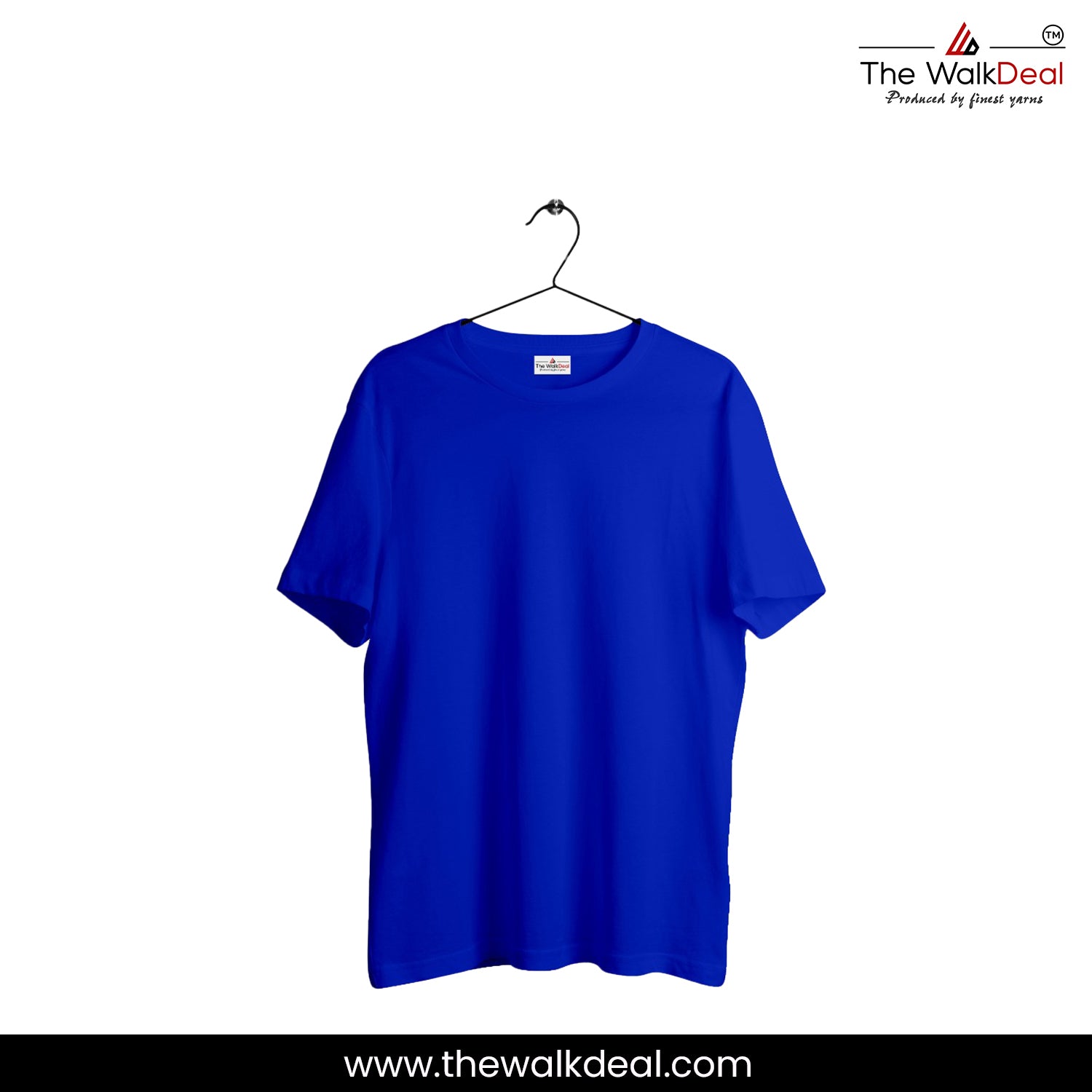 Royal Lapis Blue Round Neck T-Shirt