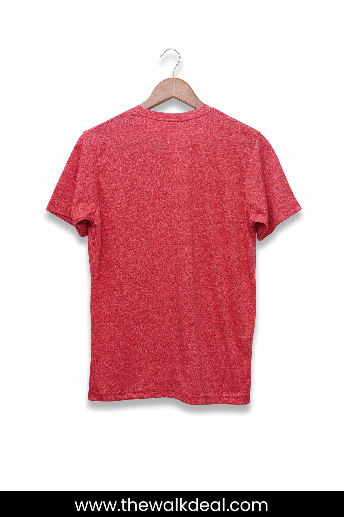 Red Charcol Round Neck T-Shirt For Men