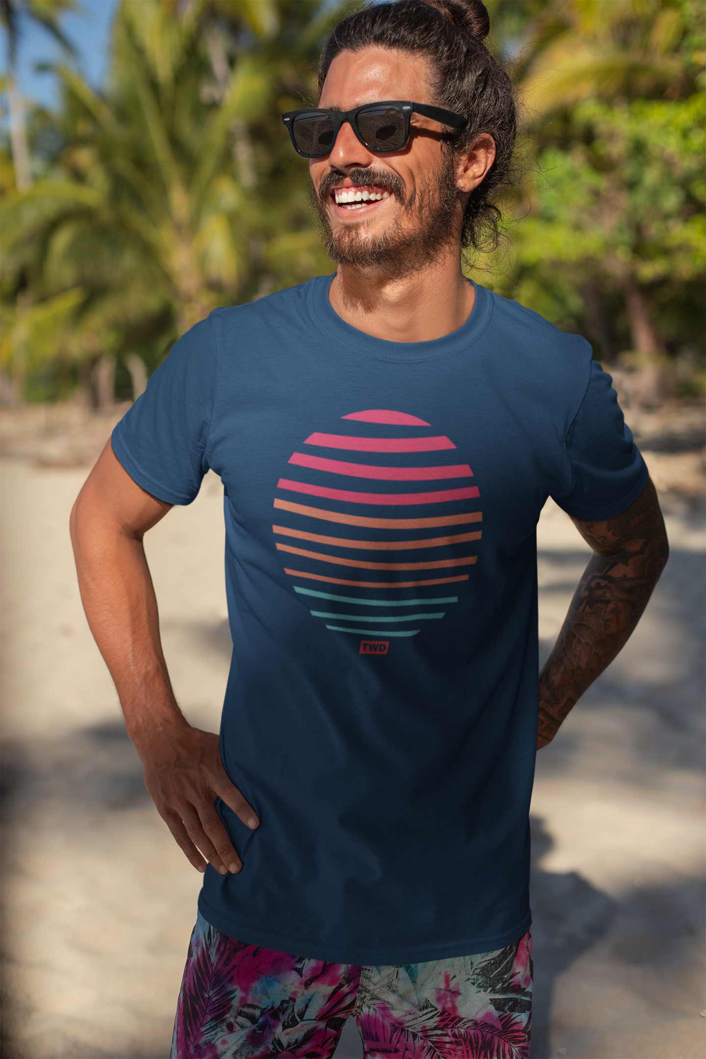 Shades Of Sun T-Shirts For Men || Navy Blue || Stylish Tshirts || 100% Cotton || Best T-Shirt For Men's