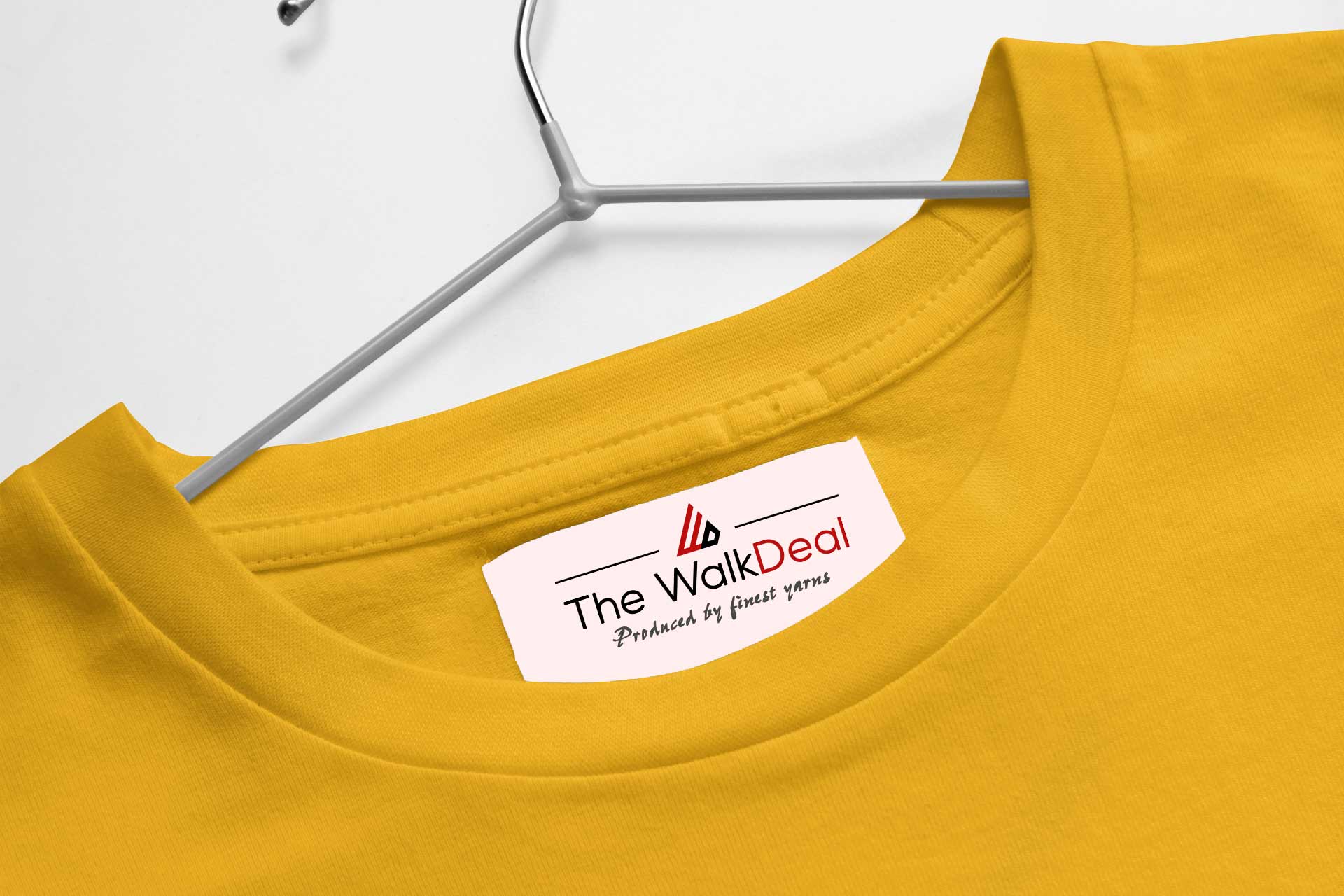 Yellow Round Neck T-Shirt For Men