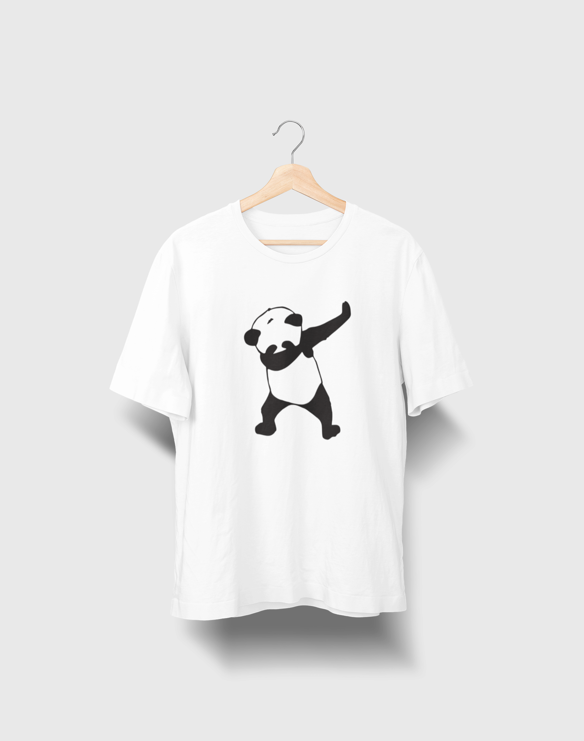 Panda White Round Neck T-Shirt