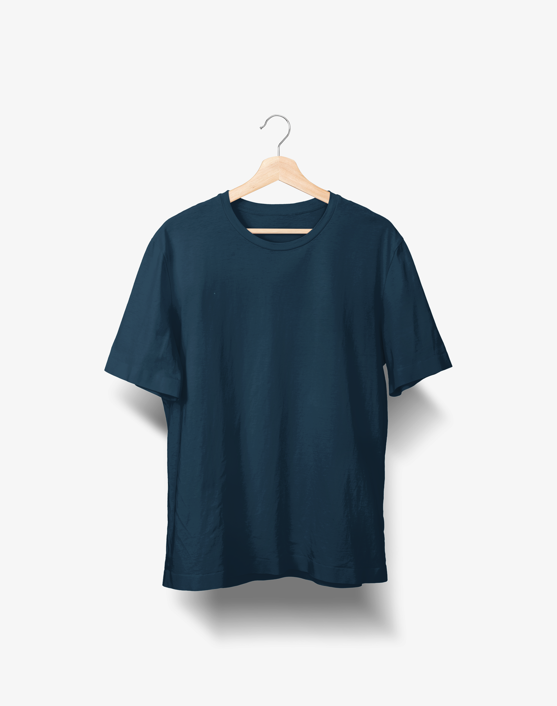 Navy Blue Round Neck T-Shirt For Men