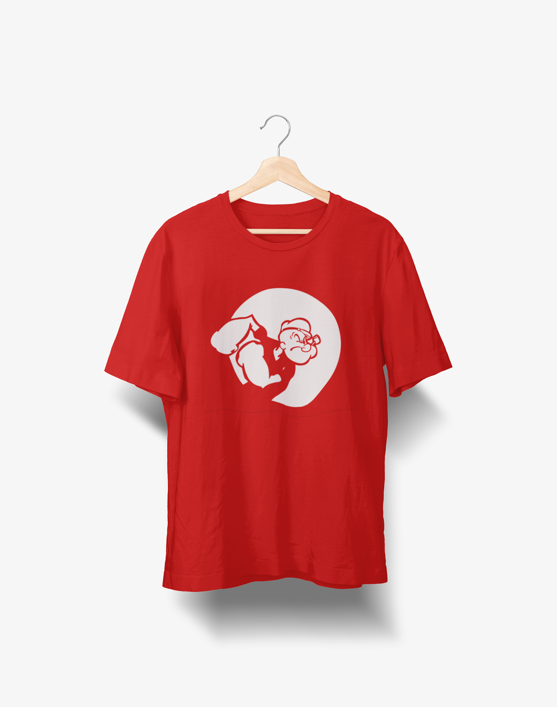 Popeye Red Round Neck T-Shirt